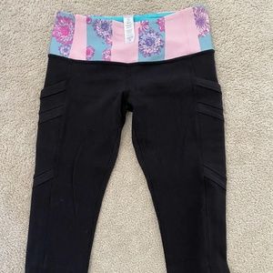 Girls Size 12 Ivivva Crop Leggings with Pockets
